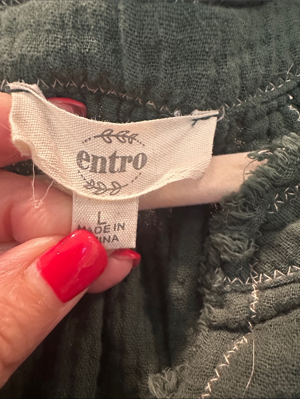 Green Entro Gauze Top - Picture 4 of 8